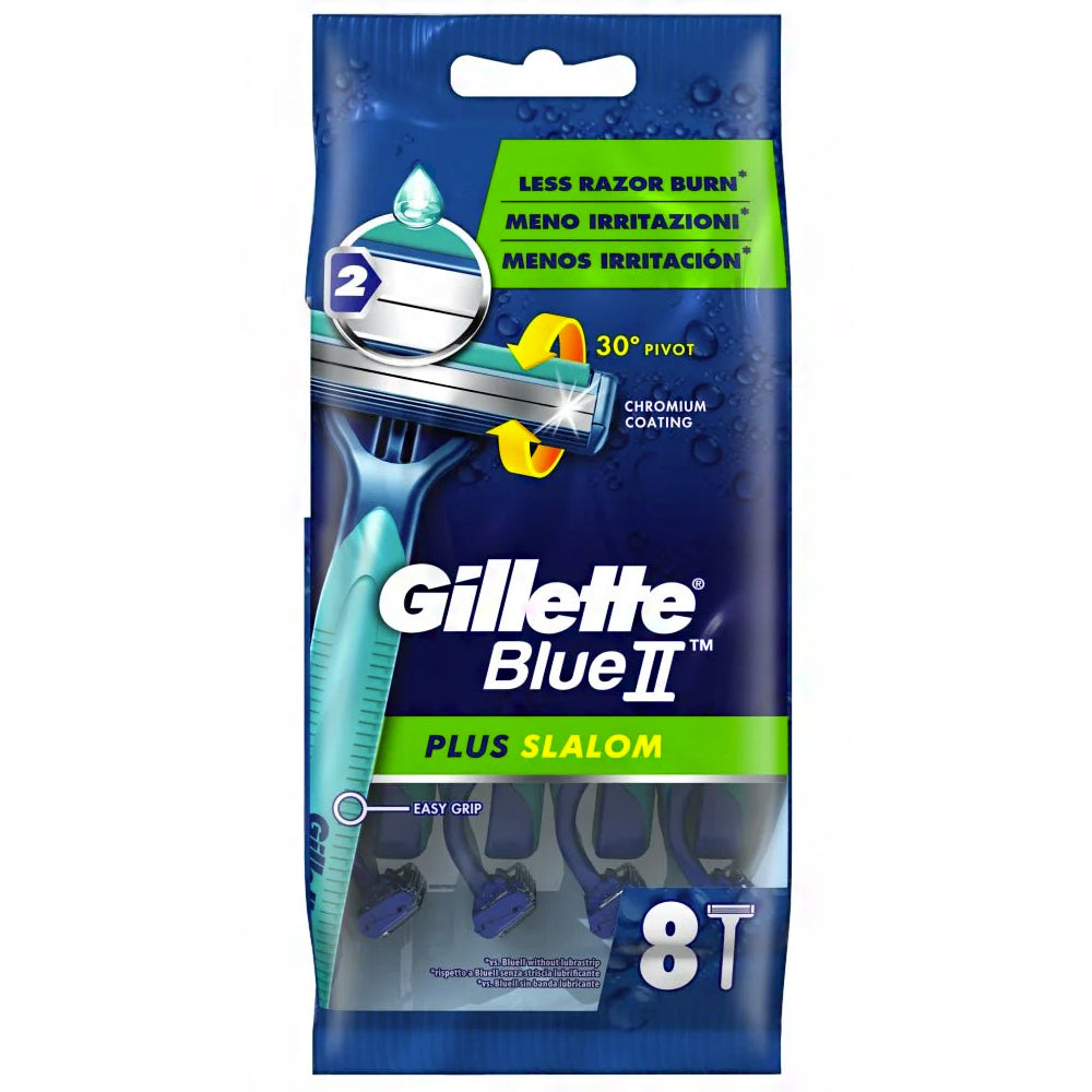Afterlite 2 Razor Gillette Blue II Plus Slalom Razors :: beautyofnewyork.com