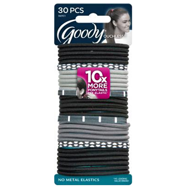 Goody #06951 Ouchless No-Metal Hair Elastics 30pcs