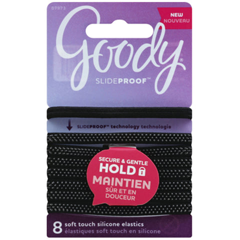 Goody #07973 Slideproof Spiky Soft Touch Hair Elastics 8pcs