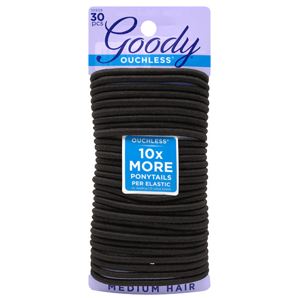 Goody #10939 Ouchless Black No-Metal Hair Elastics 30pcs