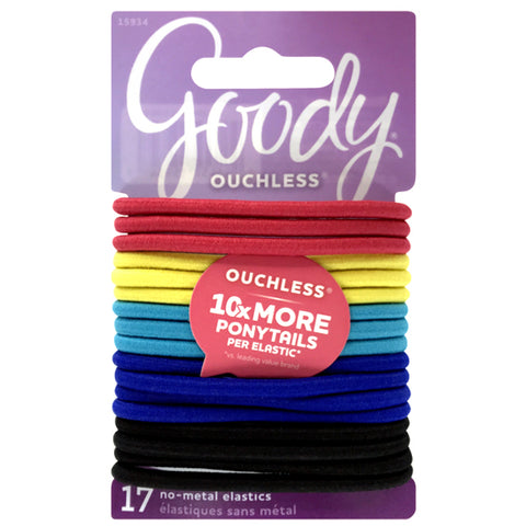 Goody #15934 Ouchless Carnival of Colors No-Metal Hair Elastics 17pcs