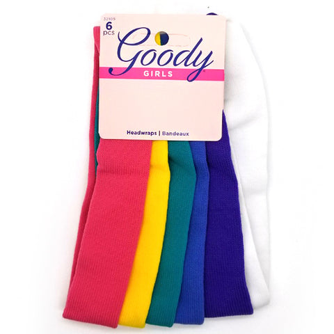Goody #32109 Girls Ouchless Nylon Comfort Headwraps 6 pcs