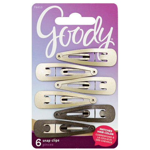 Goody #76613 Hair Snap Clips 6 pcs