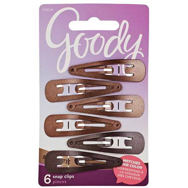 Goody #76614 Hair Snap Clips 6 pcs