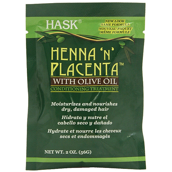 Hask Henna 'n' Placenta Olive Oil Conditioning Treatment 2oz