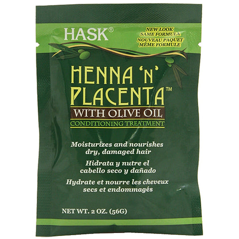 Hask Henna 'n' Placenta Olive Oil Conditioning Treatment 2oz
