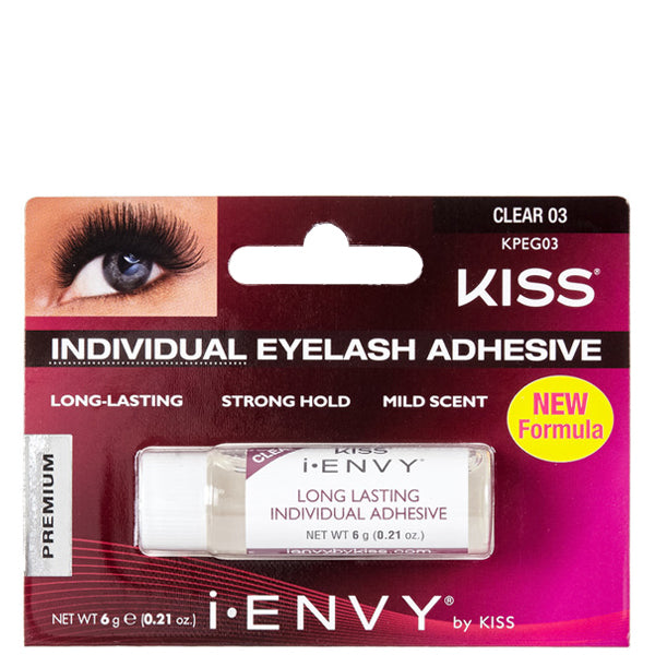 I Envy by Kiss KPEG03 individual Eyelash Adhesive Strong Hold - Clear 0.21oz