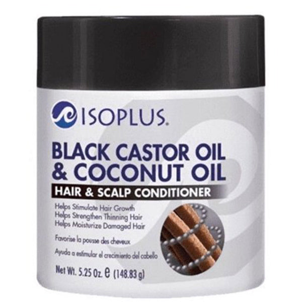 Isoplus Black Castor Oil Coconut Oil Hair Scalp Conditioner 5.25oz