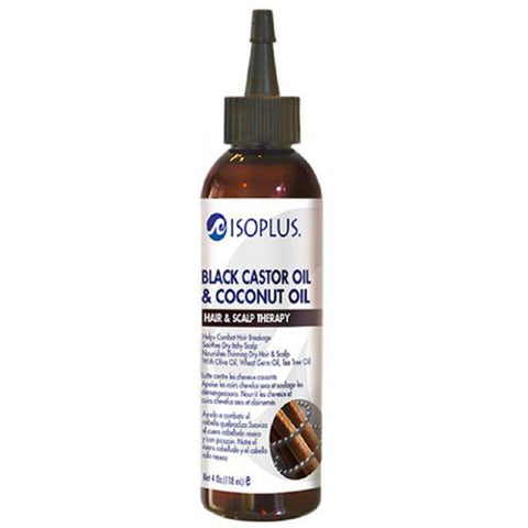 Isoplus Black Castor Oil Coconut Oil Hair Scalp Therapy 4oz