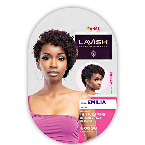 Janet Collection Lavish 100% Virgin Human Hair Wig - EMILIA