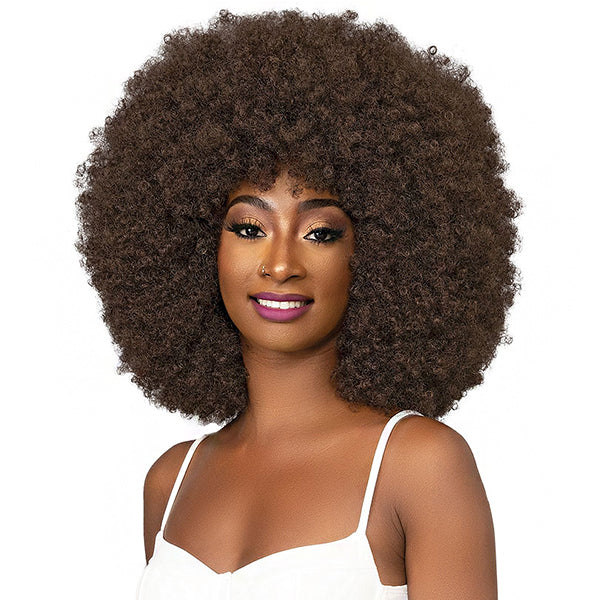 Janet Collection Natural Curly Synthetic Hair Wig - AFRO BADU