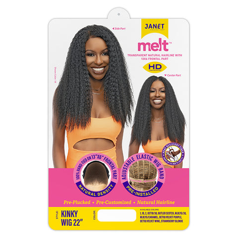 Janet Collection Synthetic Melt 13x6 HD Lace Frontal Wig - KINKY 22