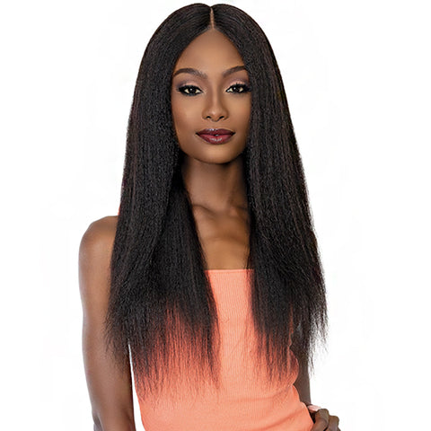 Janet Collection Virgin Remy Human Deep Part HD Lace Wig - PERM YAKY
