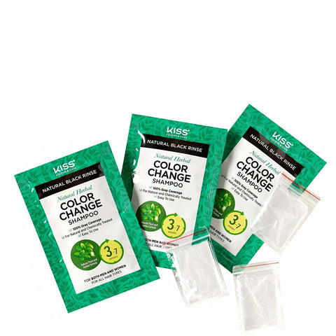 KIss CCSXX Quick Cover Natural Herbal Color Change Shampoo (3PCS\/Pack)