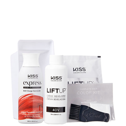 Kiss Colors K43SET Orange Marmalade Express Semi-Permanent Color Kit