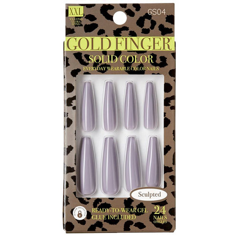 Kiss GSXX Gold Finger Solid Color Everyday Wearable Color 24 Nails