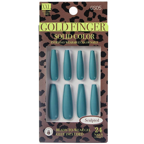 Kiss GSXX Gold Finger Solid Color Everyday Wearable Color 24 Nails