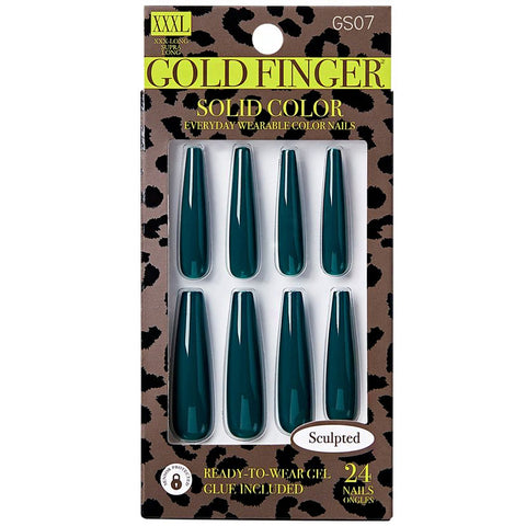 Kiss GSXX Gold Finger Solid Color Everyday Wearable Color 24 Nails