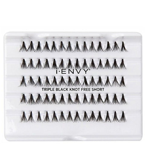 Kiss I Envy KPEXXTB Triple Black Knot Free Individual Lash