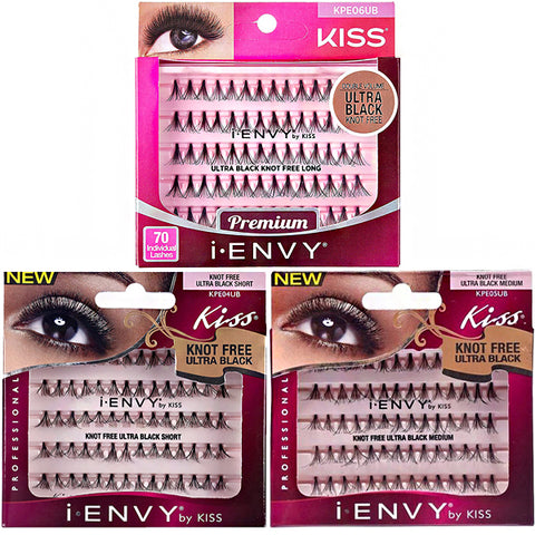 Kiss I Envy KPEXXUB Individual Lashes Knot Free Ultra Black