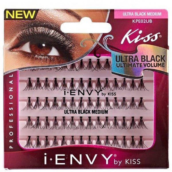 kiss i envy KPEXXUB individual lashes ultra black flare