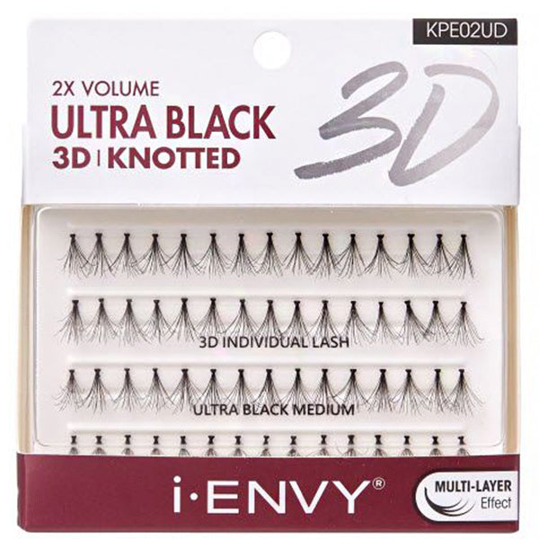 Kiss I Envy KPEXXUD Knotted Ultra Black 3D Individual Lash