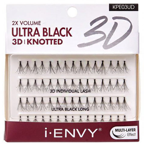 Kiss I Envy KPEXXUD Knotted Ultra Black 3D Individual Lash