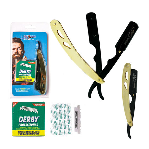 KS Shears Straight Edge Razor With 100 Derby Blades