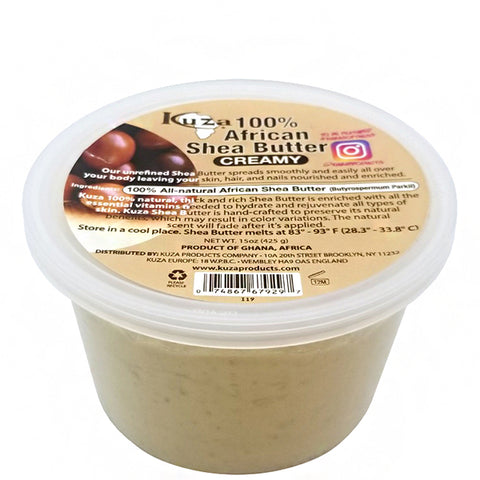 Kuza 100% African Shea Butter White Creamy 15oz