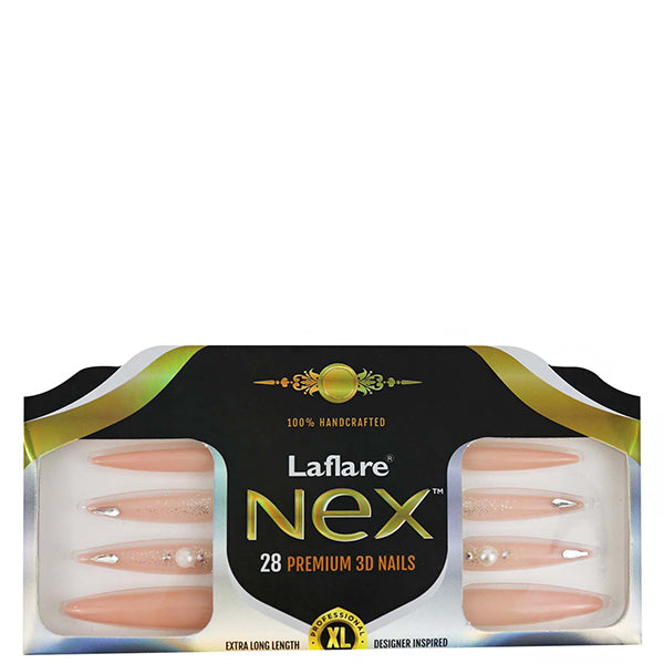 Laflare NEX 28 Premium 3D Nails - Extra Long Stiletto