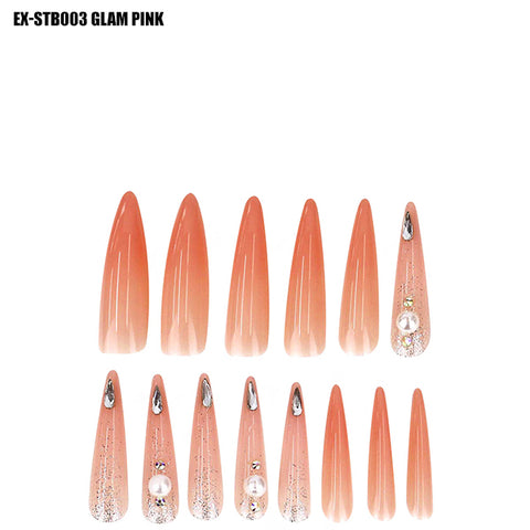 Laflare NEX 28 Premium 3D Nails - Extra Long Stiletto