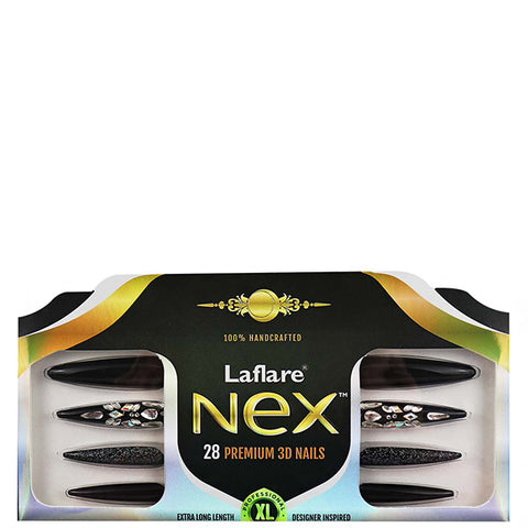 Laflare NEX 28 Premium 3D Nails - Extra Long Stiletto