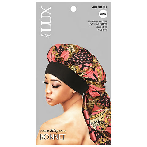 Lux by Qfitt Luxury Silky Satin Bonnet - Braid #7031 Afro Assort