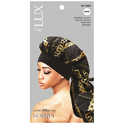 Lux by Qfitt Luxury Silky Satin Bonnet - Braid #7031 Afro Assort