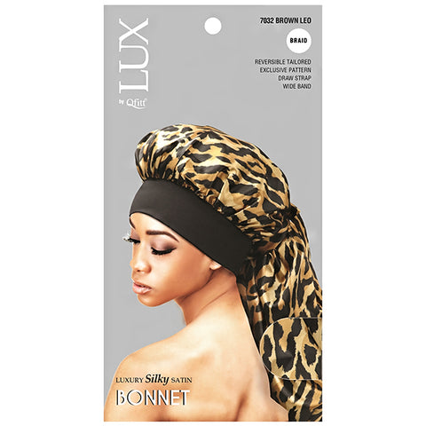 Lux by Qfitt Luxury Silky Satin Bonnet - Braid #7032 Loe Assort
