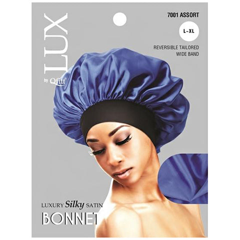 Lux by Qfitt Luxury Silky Satin Bonnet - L\/XL #7001 Assort