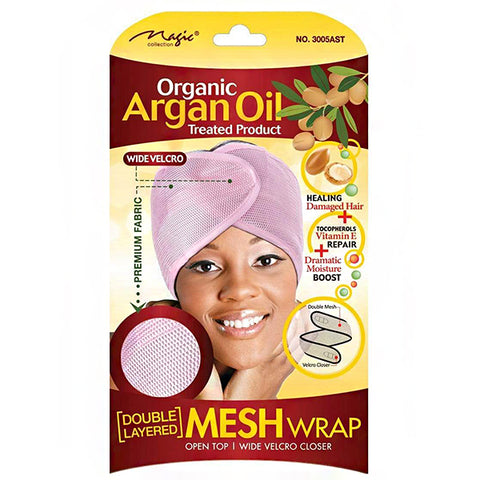 Magic 3005AST Organic Argan Oil Double Layered Mesh Wrap Assorted