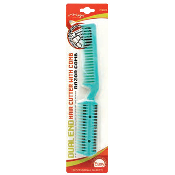 Magic Collection #12322 Dual End Hair Cutter With Comb Razor Comb