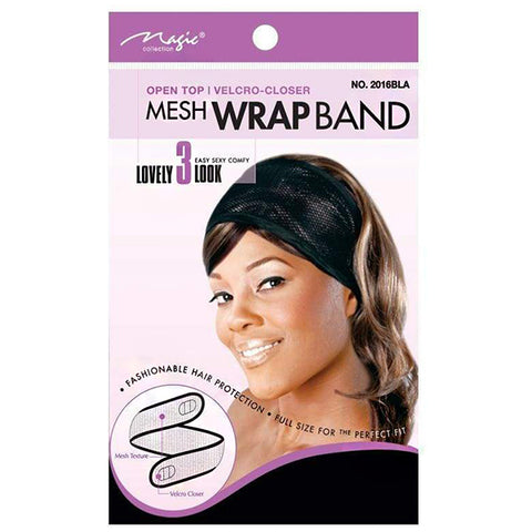 Magic Collection #2016BLA  Mesh Wrap Band - Black