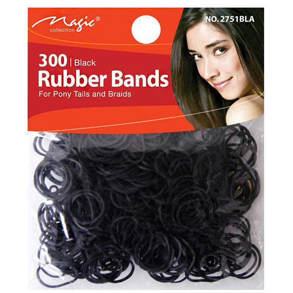 Magic Collection #2751BLA Rubber Band 300pc Black