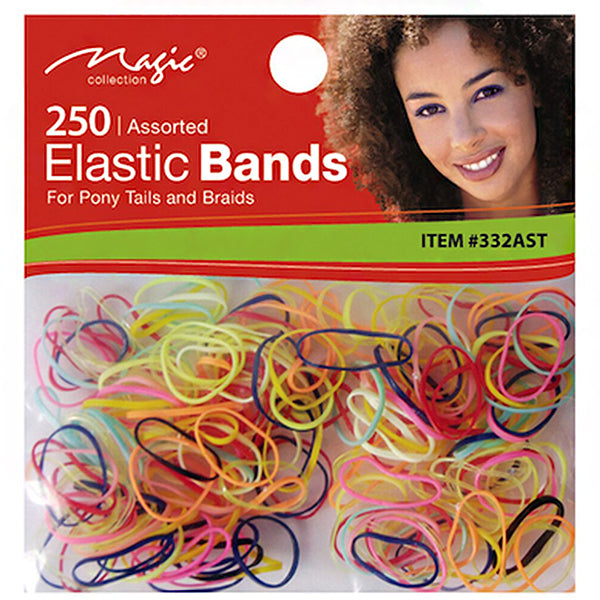 Magic Collection #332AST 250pc Elastic Bands Assorted