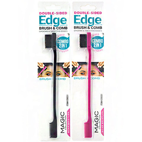 Magic Collection #EDGE01 2 in 1 Double Sided Edge Brush Brush & Comb