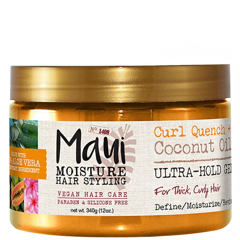 Maui Moisture Curl Quench+ Coconut Oil Coconut Oil Ultra-Hold Gel 12oz