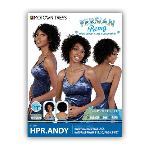 Motown Tress Persian 100% Virgin Remy Human Hair Wig - HPR ANDY