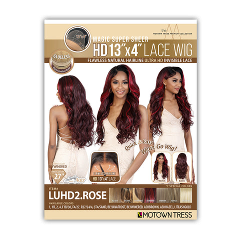 Motown Tress Synthetic Hair 13x4 Glueless HD Lace Wig - LUHD2 ROSE