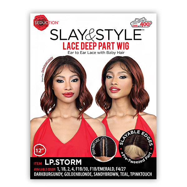 Motown Tress Synthetic Hair Slay & Style Deep Part Lace Wig - LP STORM