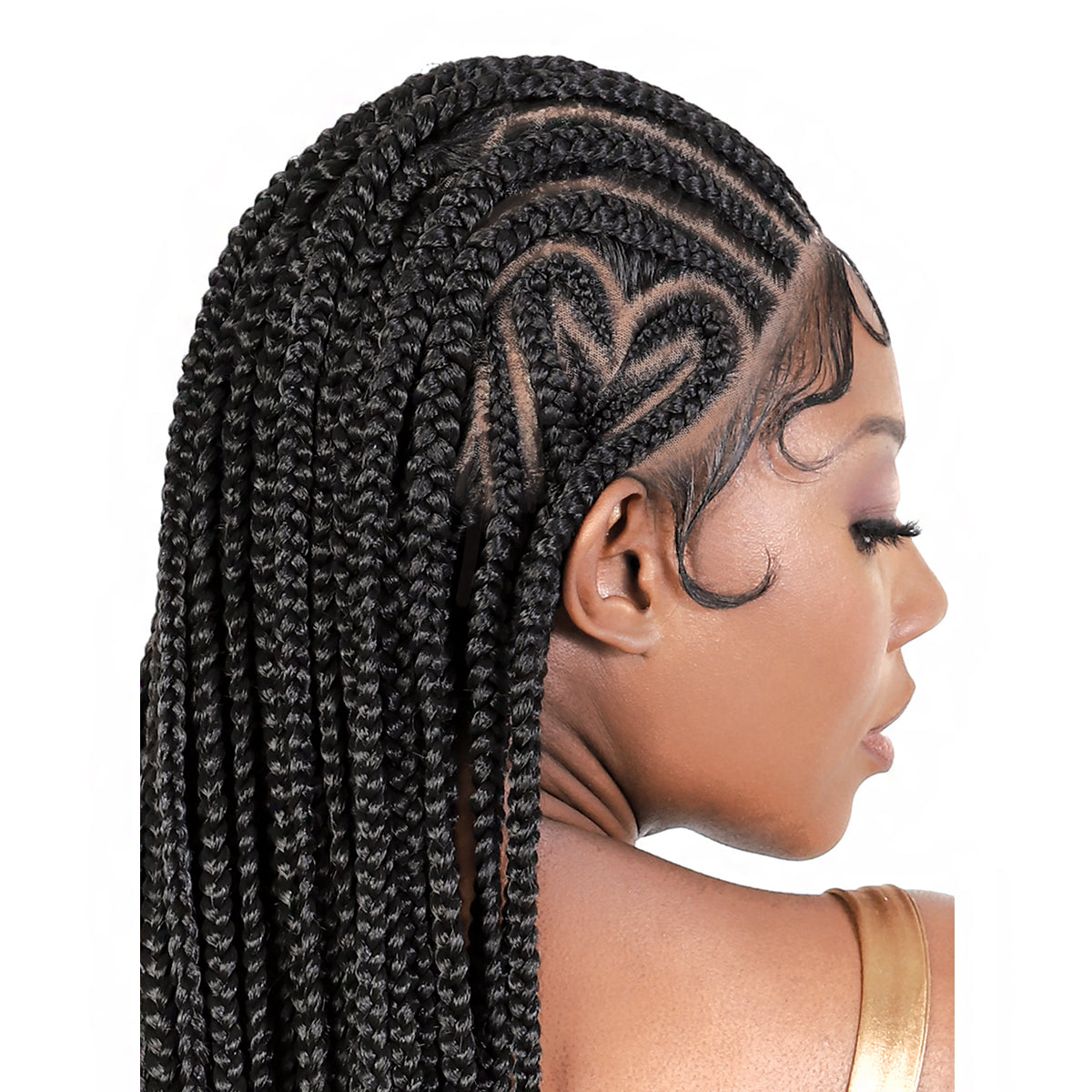 Motown Tress Whole Hand Tied Braid Lace Wig WLB HEART