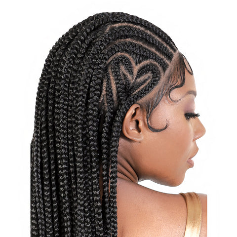 Motown Tress Whole Hand Tied Braid Lace Wig WLB HEART