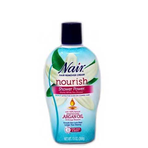 Nair Hair Remover Cream Shower Power - Nourish Moroccan Argan Oil 13oz