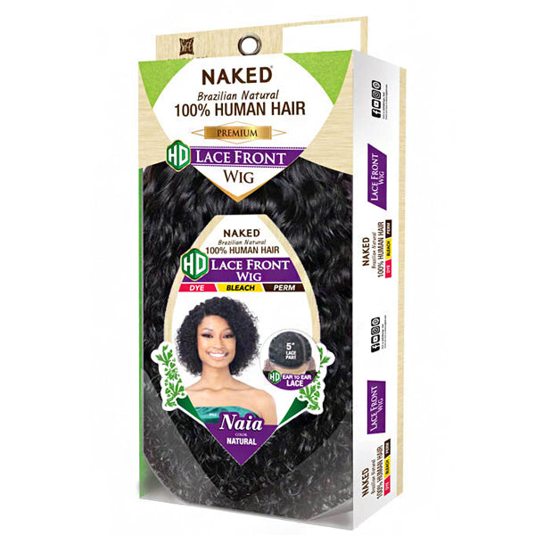Naked 100% Brazilian Natural Human Hair HD Lace Front Wig - NAIA